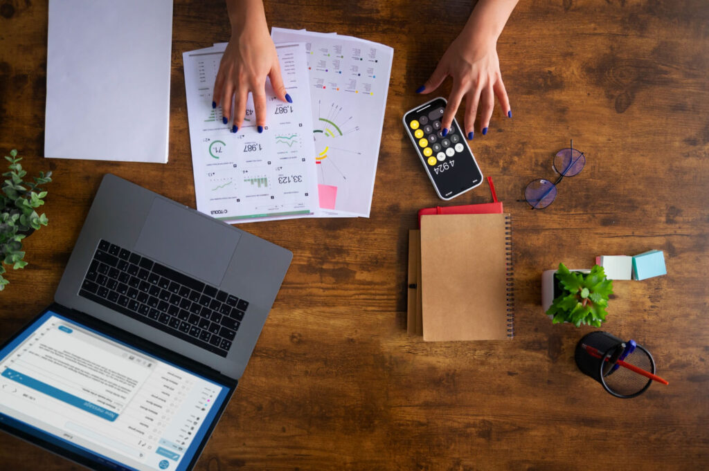 Reviewing tax strategies and financial reports for effective planning