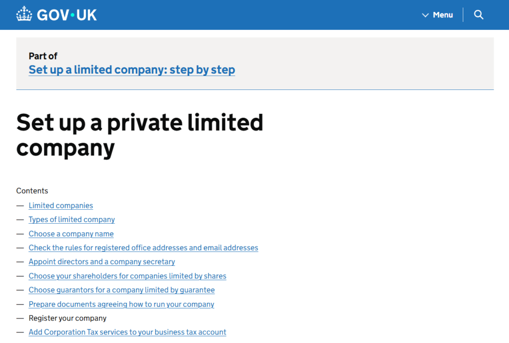 Business registration, compliance and post-incorporation accounting support for UK companies