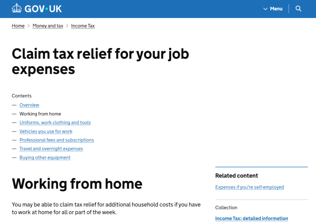 Person calculating household expenses for work from home tax claim