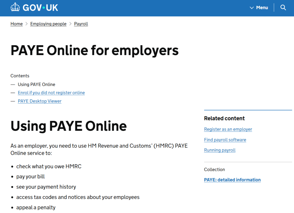 Historic HMRC P30 employer PAYE payment record with payroll documents