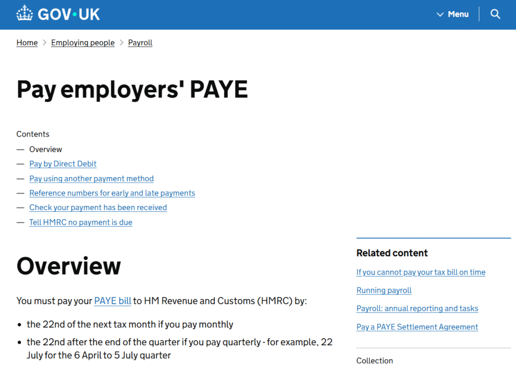 Employer reviewing PAYE liabilities and payments under RTI system