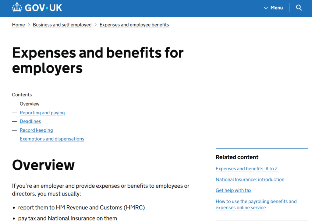Employer reviewing HMRC P11D form for employee benefits