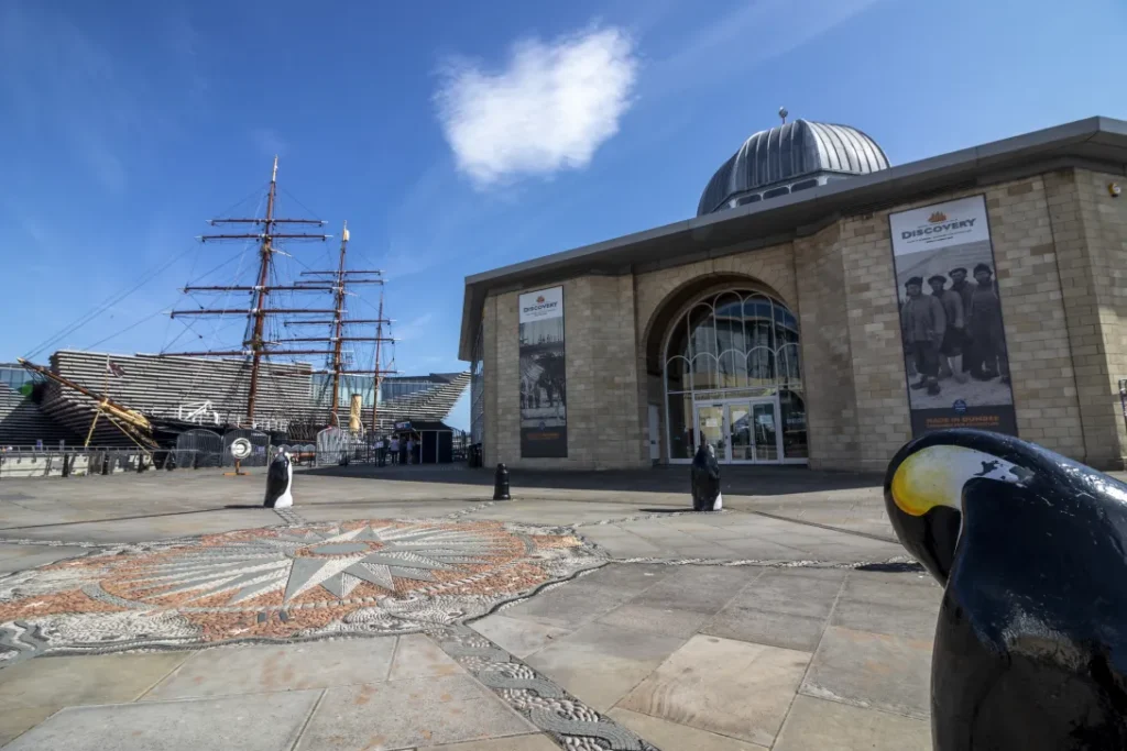 RRS Discovery at Discovery Point, the historic Antarctic exploration ship on Dundee waterfront
