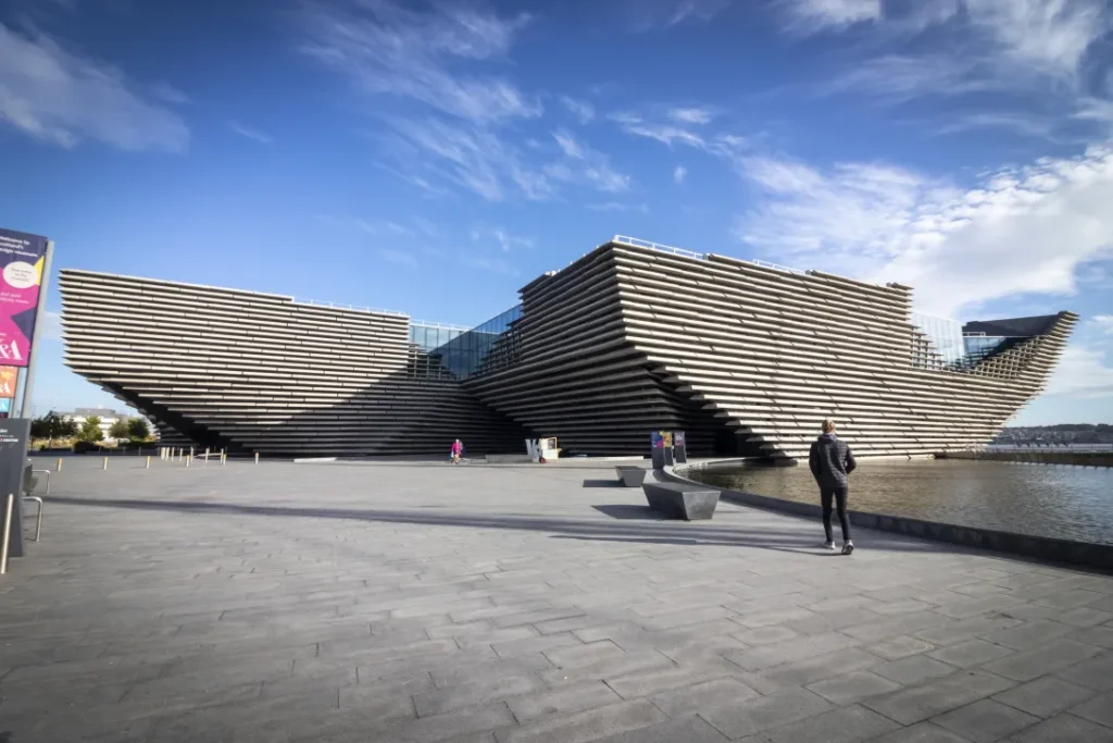 V&A Dundee, the iconic design museum on the waterfront in Dundee, Scotland