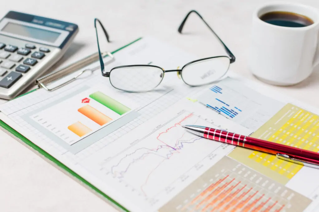 Detailed year-end financial statements with graphs, ready for accounting compliance checks