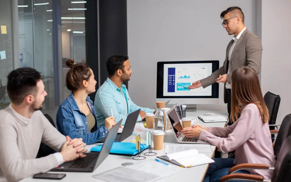 Business team discussing company formation strategy
