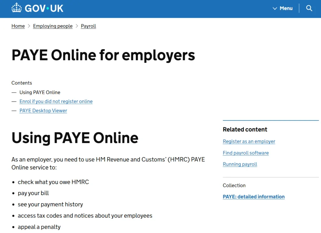 Historic HMRC P30 employer PAYE payment record with payroll documents