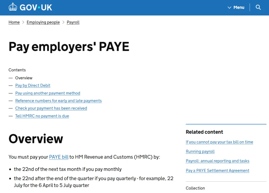 Employer reviewing PAYE liabilities and payments under RTI system